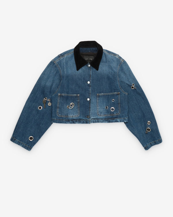 Marc Jacobs - Women's Grommet Utility Jacket - (Medium Wash)