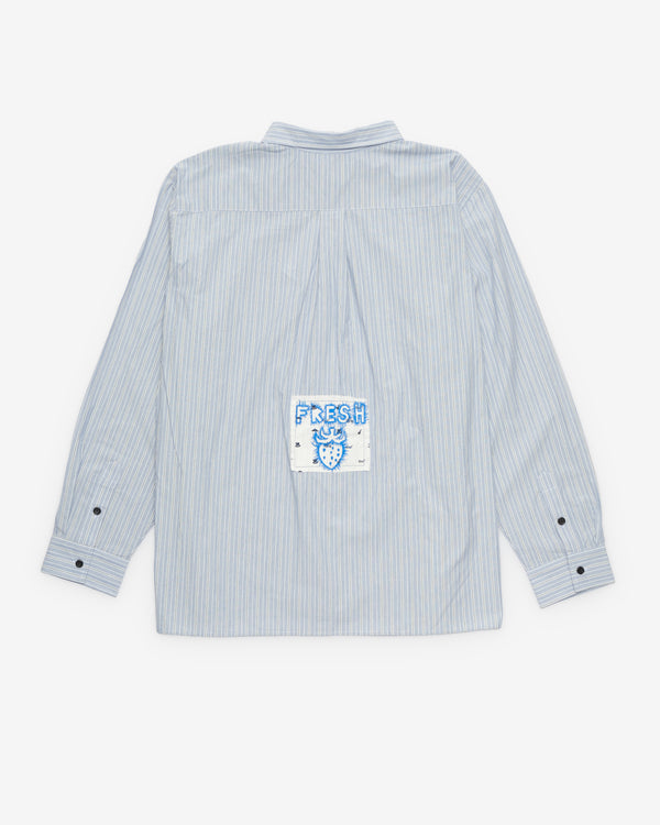 Westfall - Men's Patches Shirt - (Blue/Stripe)