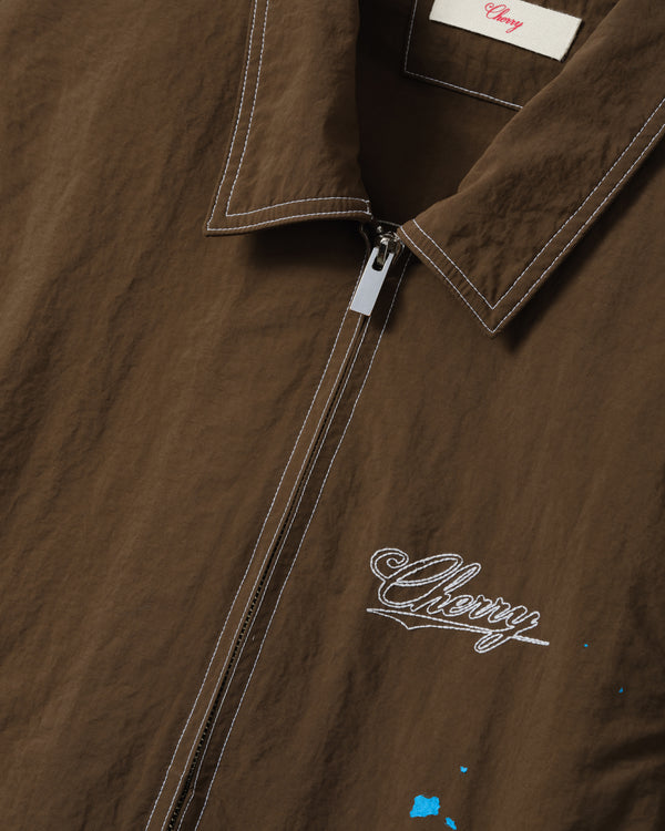 Cherry Los Angeles - Men's Nylon Running Jacket - (Brown)