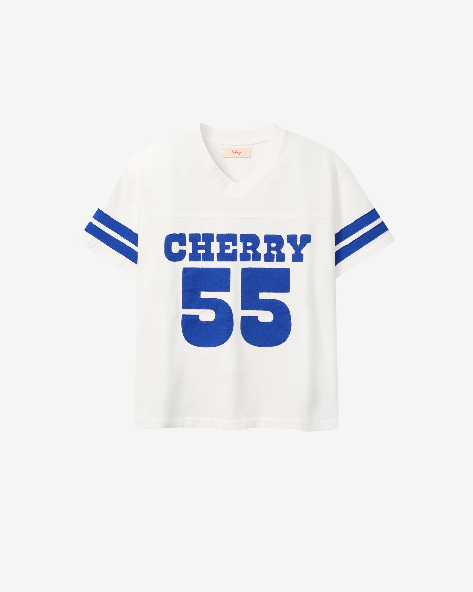 Cherry Los Angeles - Men's Appliqué Football Jersey - (Vintage White) view 1, Click to Zoom in