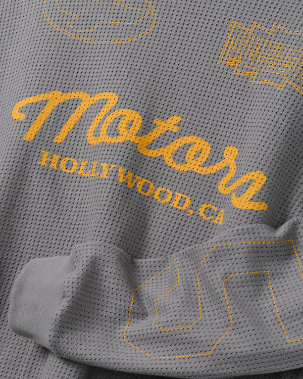 Cherry Los Angeles - Mesh Motors Long Sleeve - (Charcoal)