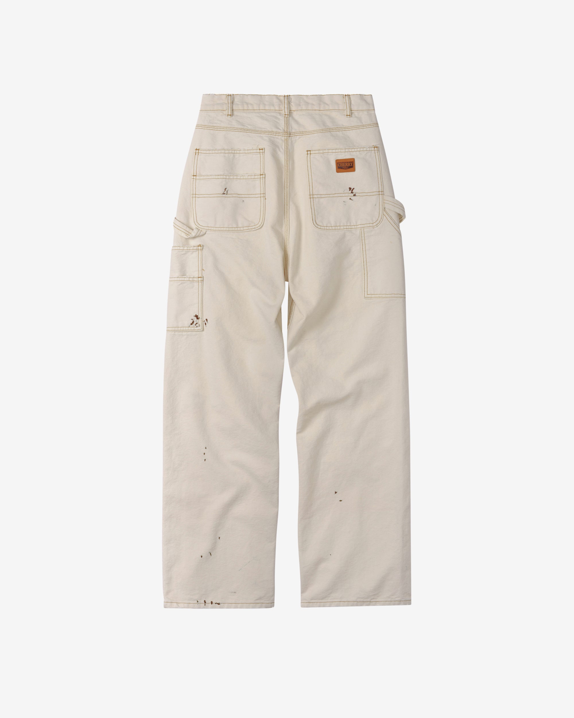 Cherry Los Angeles - Men's Denim Carpenter Pant - (Vintage White) view 2, Click to Zoom in