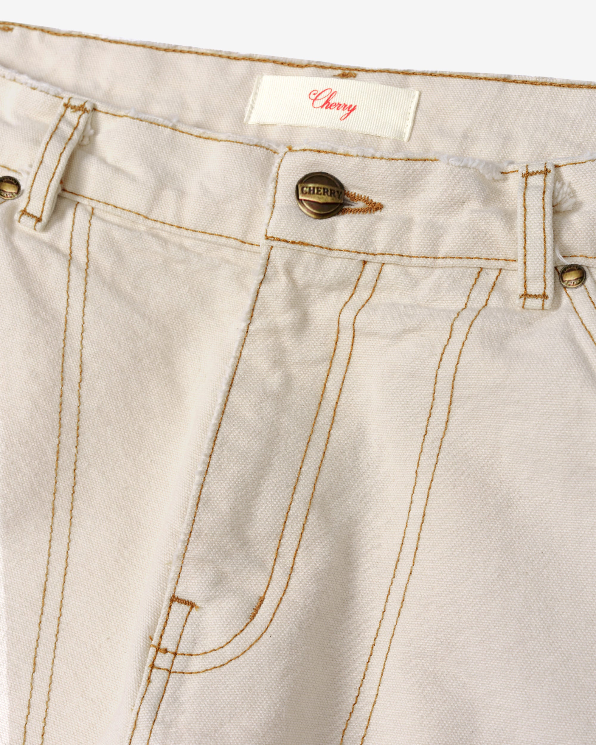 Cherry Los Angeles - Men's Denim Carpenter Pant - (Vintage White) view 3, Click to Zoom in