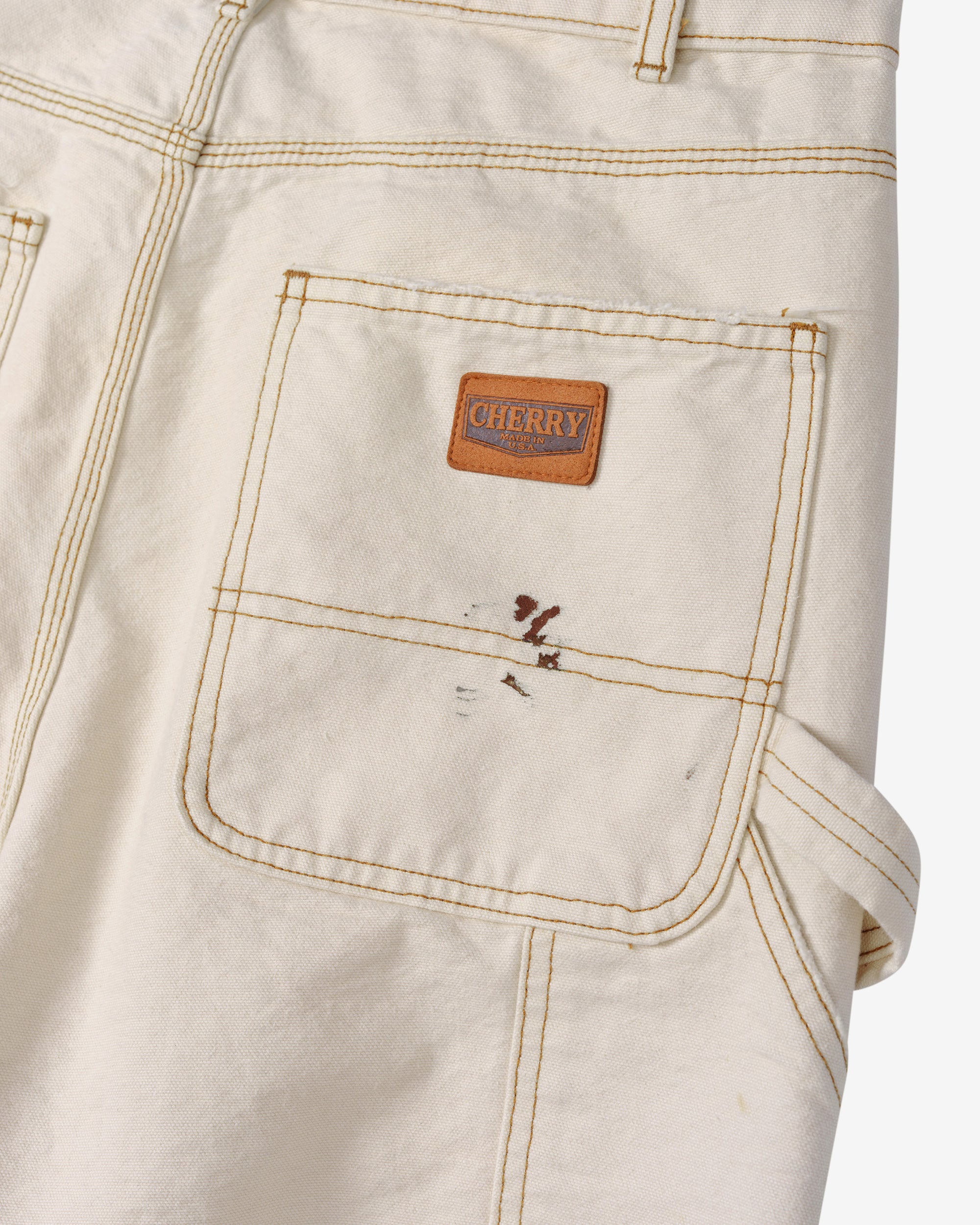 Cherry Los Angeles - Men's Denim Carpenter Pant - (Vintage White) view 4, Click to Zoom in