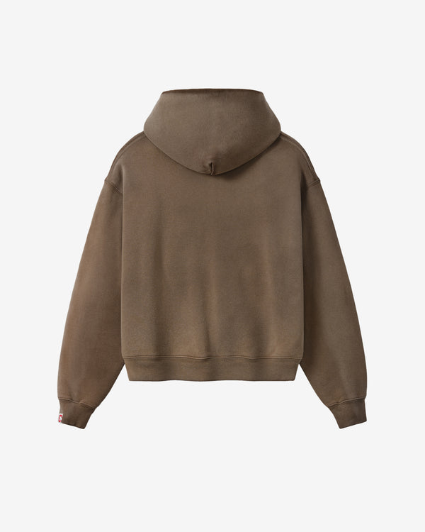 Cherry Los Angeles - Men's Western Athletic Zip Up Hoodie - (Brown)