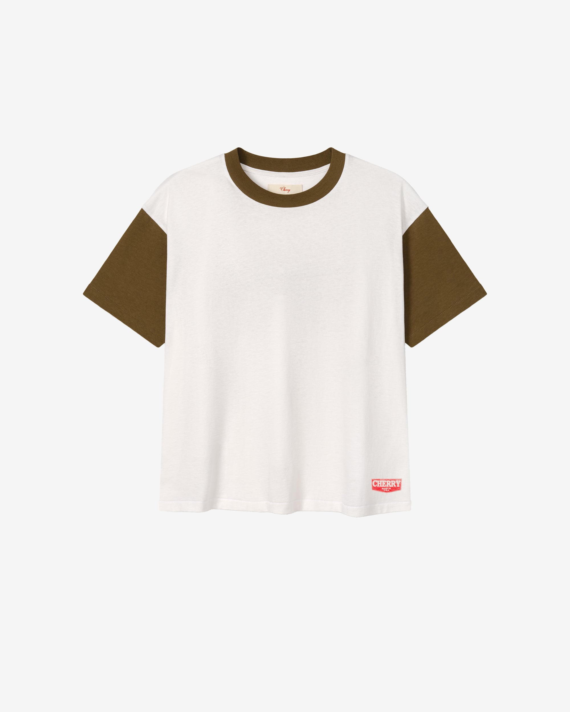 Cherry Los Angeles - Men's Safari Boxy Ringer Tee - (Chocolate) view 1, Click to Zoom in