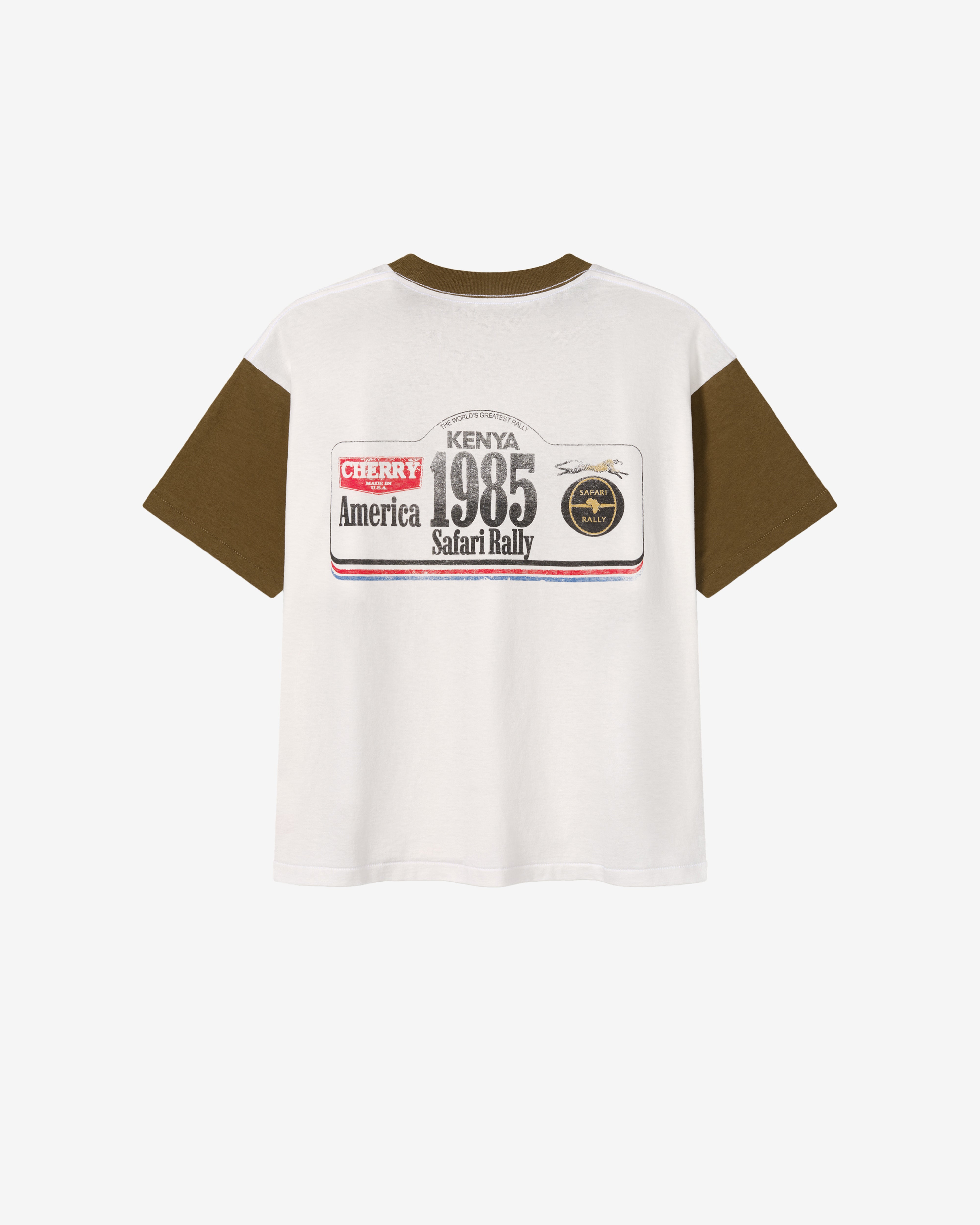 Cherry Los Angeles: Men's Safari Boxy Ringer Tee (Chocolate