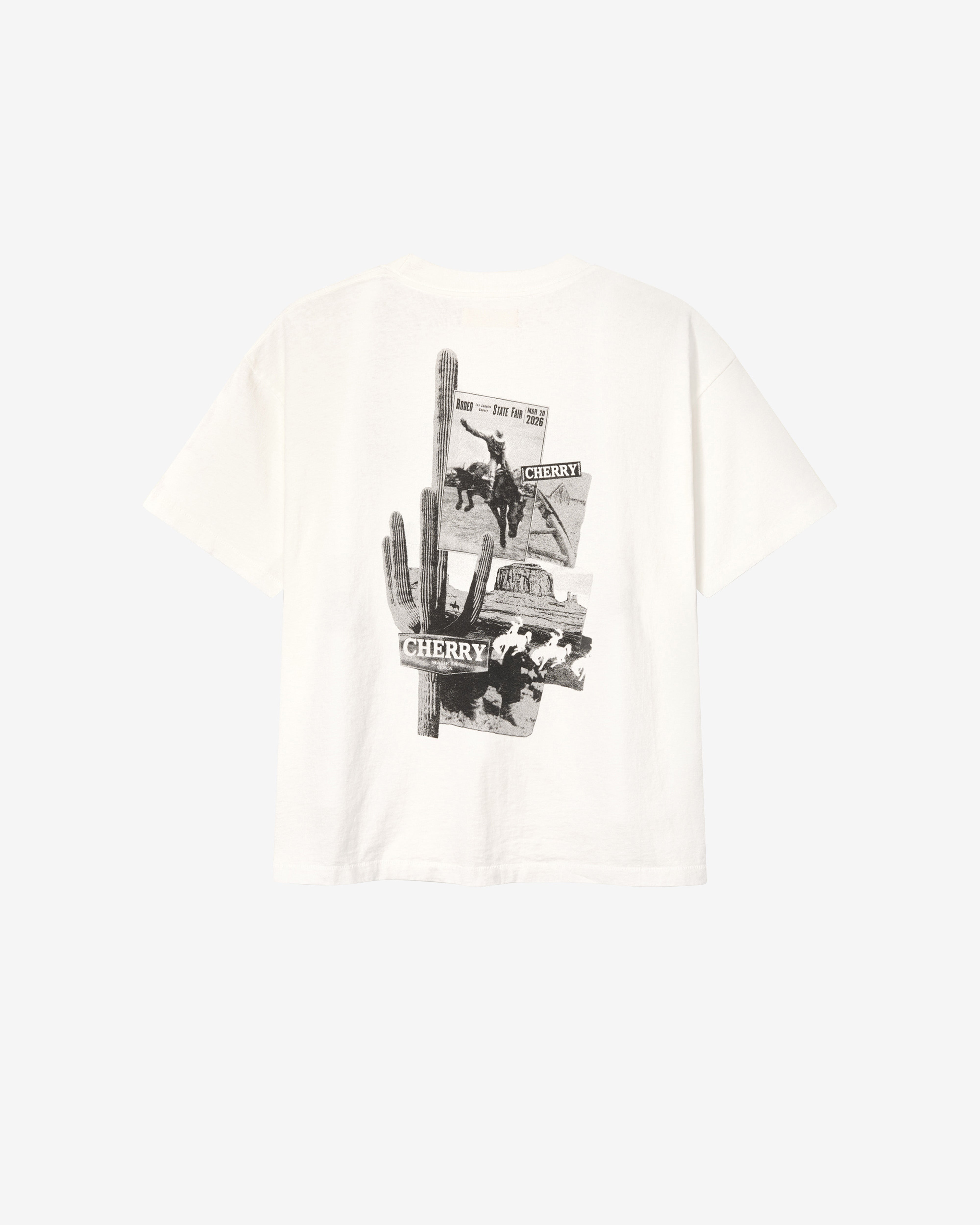 Cherry Los Angeles: Men's Desert Boxy T-Shirt (Vintage White