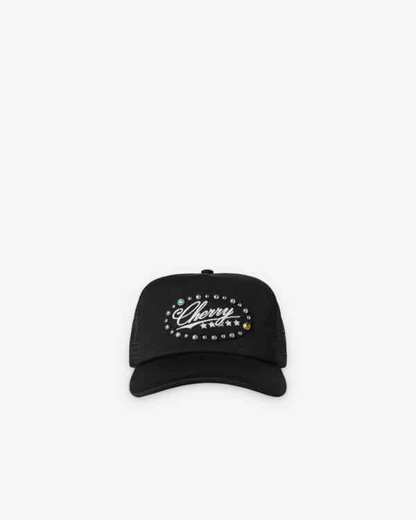 Cherry Los Angeles - Men's Five Star Studded Trucker - (Black)