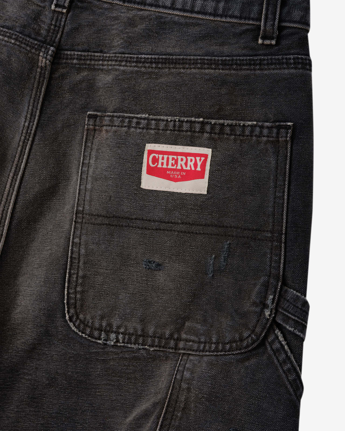 Cherry Los Angeles - Men's Wide Leg Double Knee Pants - (Vintage Black) view 4, Click to Zoom in