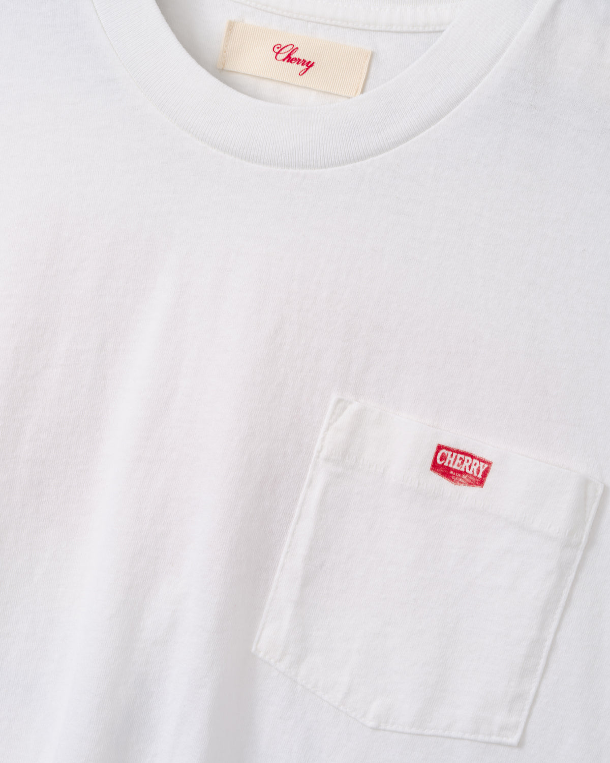 Cherry Los Angeles - Men's Chevron Classic Pocket T-Shirt - (Vintage White) view 3, Click to Zoom in