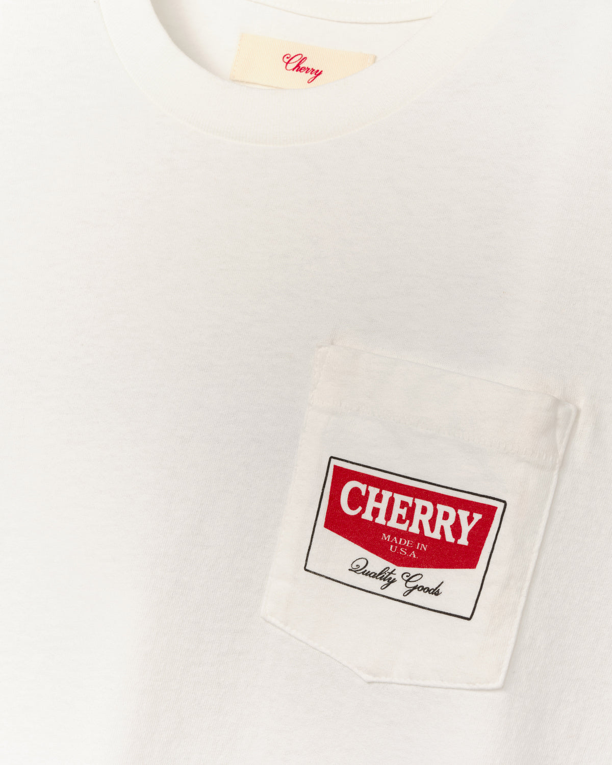 Cherry Los Angeles - Men's Railroad Boxy Pocket T-Shirt - (Vintage White) view 3, Click to Zoom in