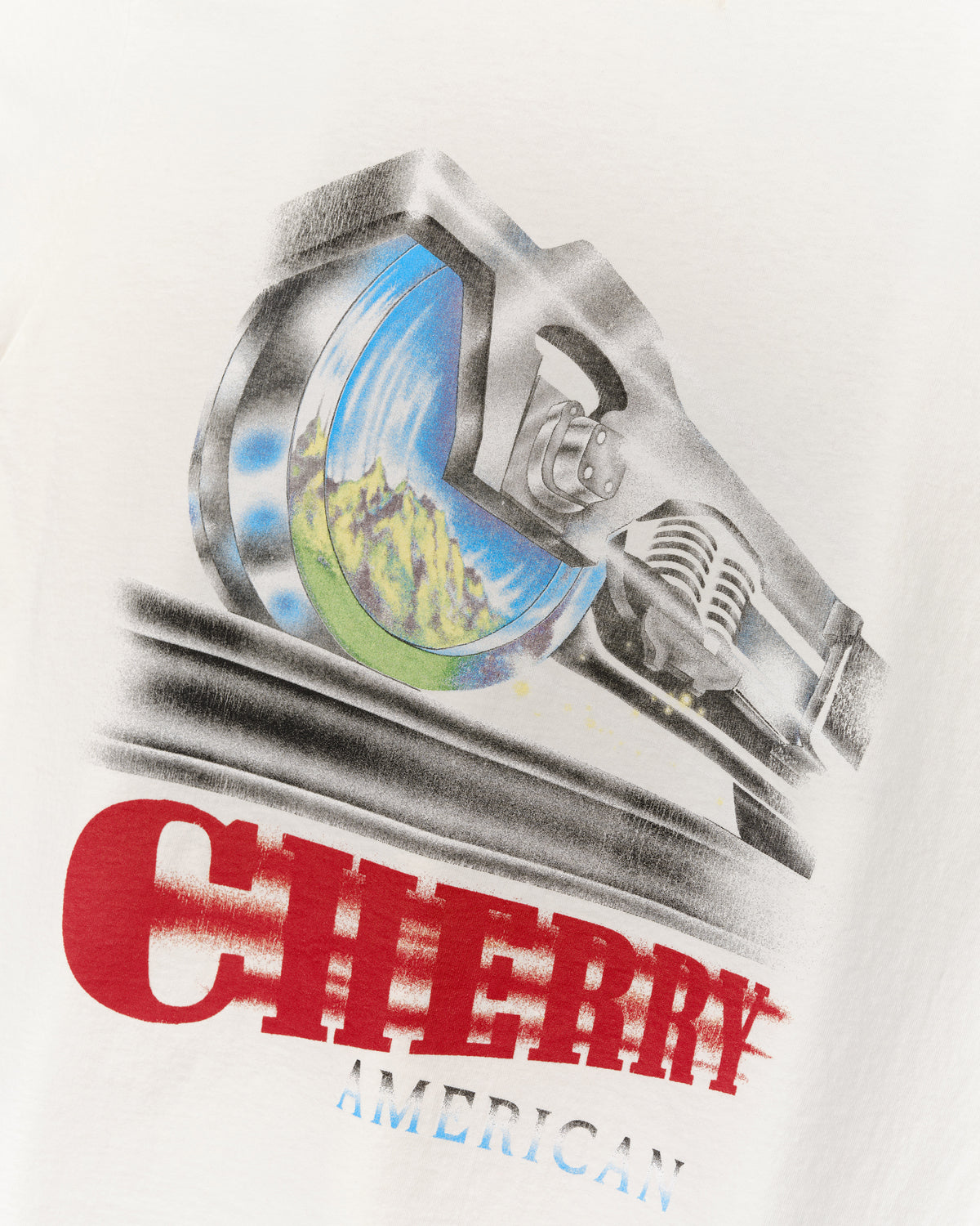 Cherry Los Angeles - Men's Railroad Boxy Pocket T-Shirt - (Vintage White) view 4, Click to Zoom in