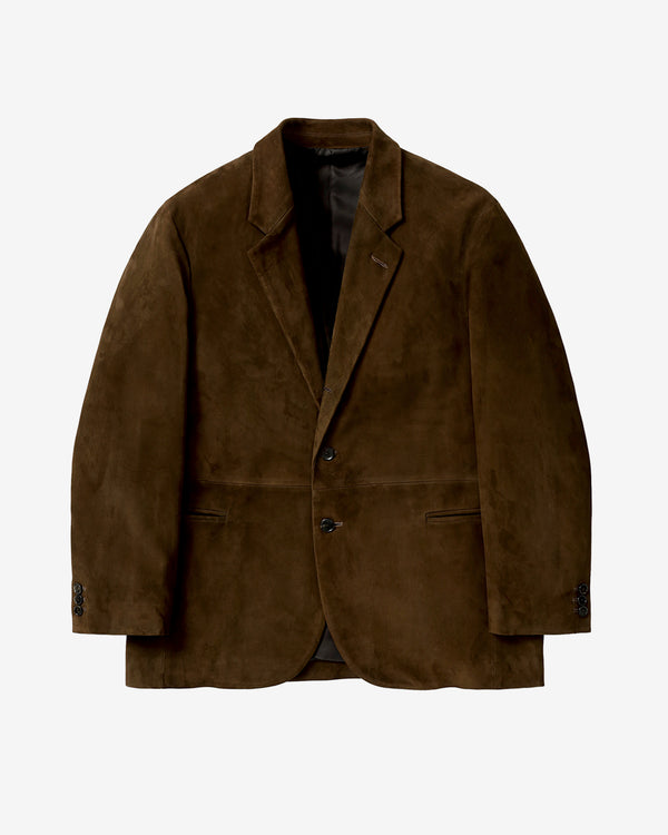 A.Presse - Men's Suede Leather Tailored Jacket - (Brown)