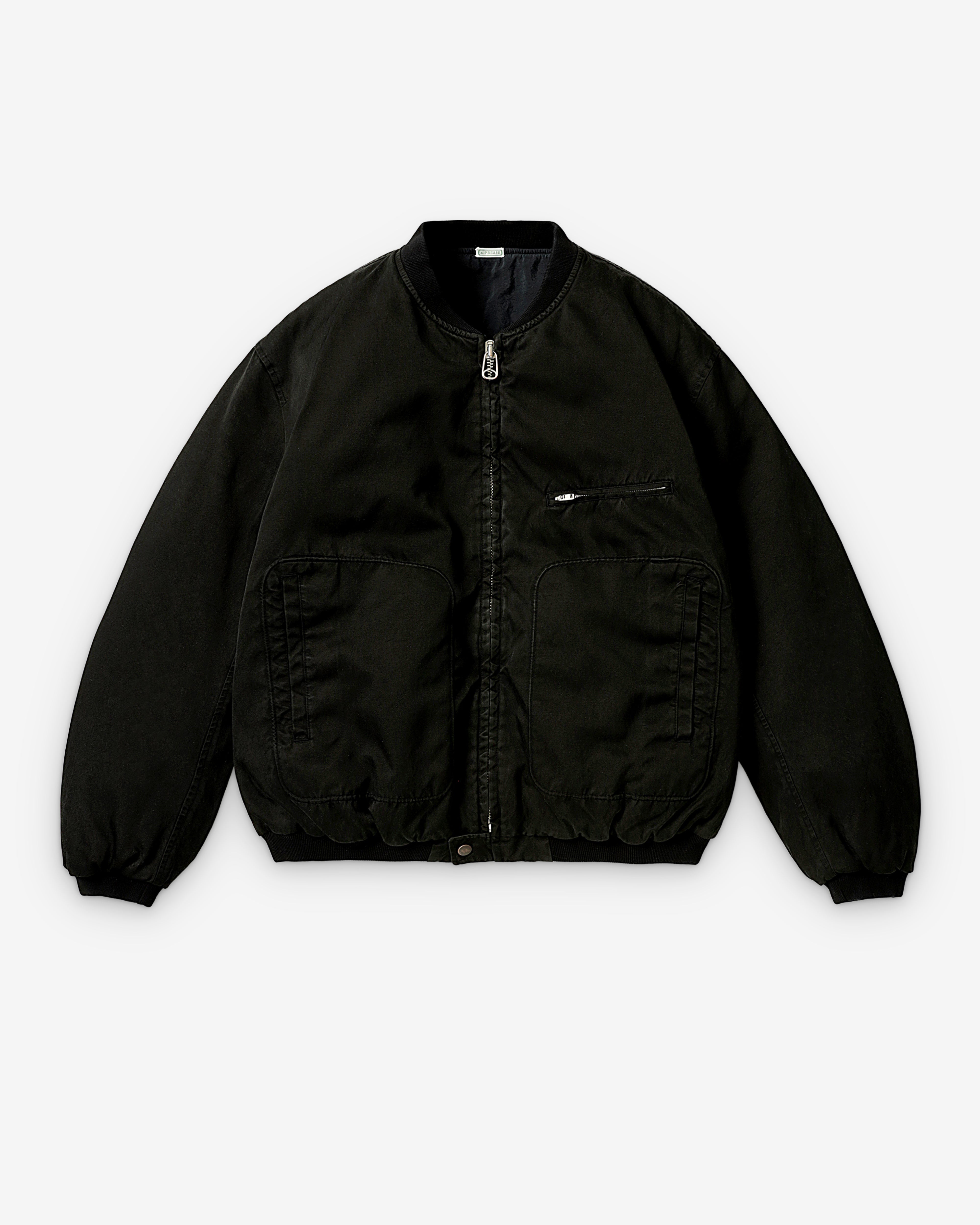 A.Presse: Men's Vintage Silk Air Force Jacket (Black) | DSMNY E-SHOP