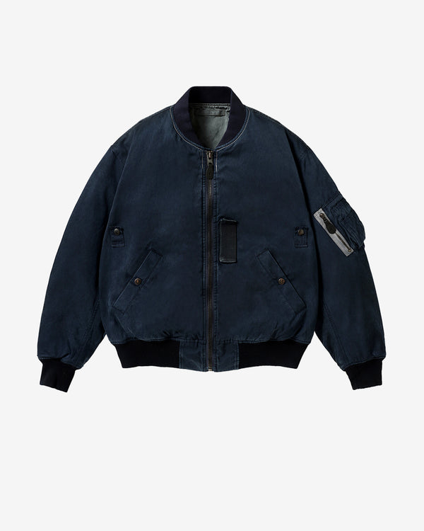 A.Presse - Men's Vintage B-15C Flight Jacket - (Navy/Gray)