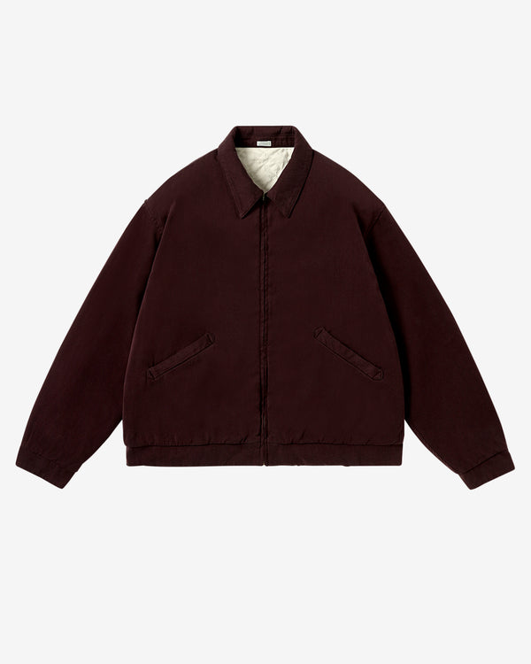 A.Presse - Men's Washed Silk Rayon Gabardine Jacket - (Burgundy)