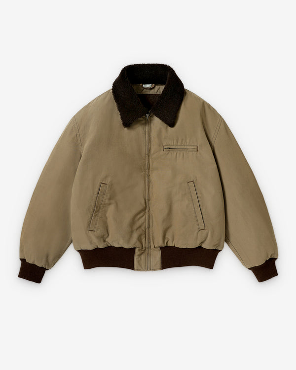 A.Presse - Men's Vintage Washed Wool Flight Jacket - (Beige)
