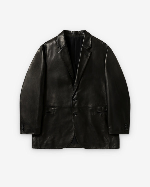 A.Presse - Men's Leather Tailored Jacket - (Black)