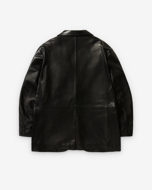 A.Presse - Men's Leather Tailored Jacket - (Black)