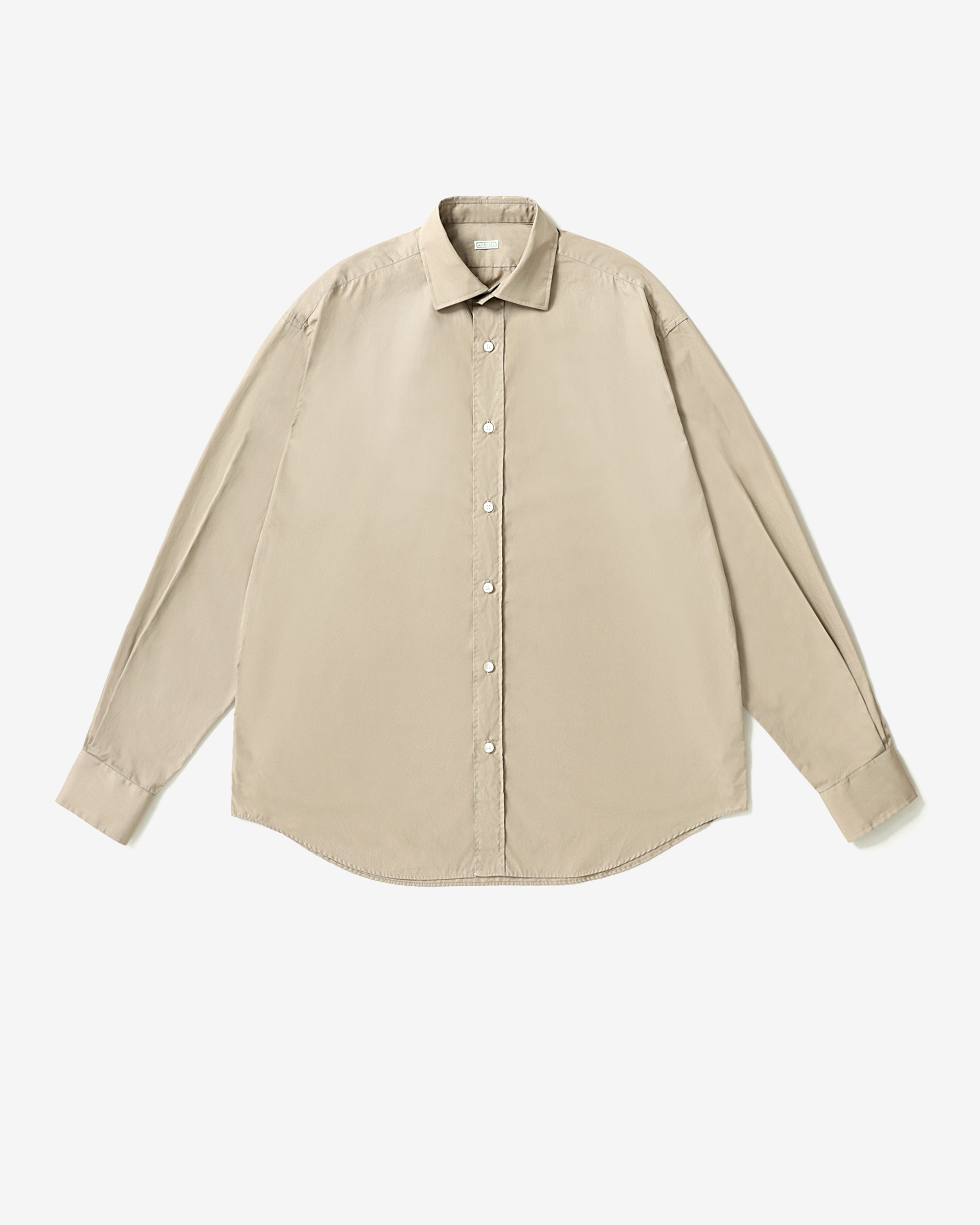 【美品】marka WIDE SPREAD COLLAR SHIRTS A.Presse: Men's Spread Collar Shirt (Beige) | DSMNY E-SHOP