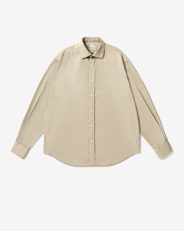 A.Presse - Men's Spread Collar Shirt - (Beige)