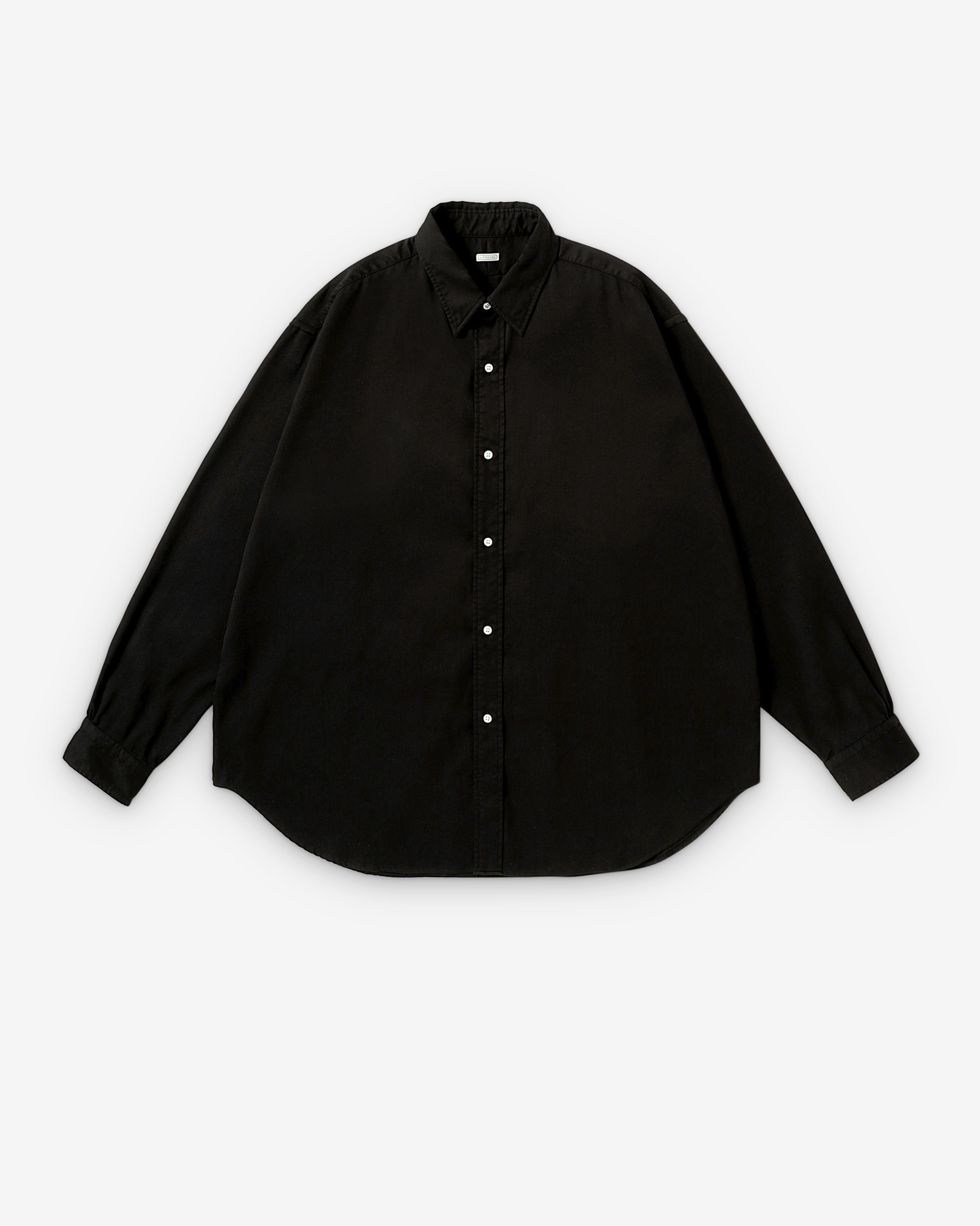 A.Presse: Men's Double Weave Twill Shirt (Black) | DSMNY E-SHOP