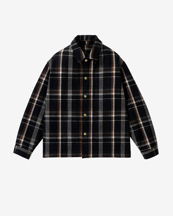 A.Presse - Men's Cashmere CPO Shirt - (Navy)