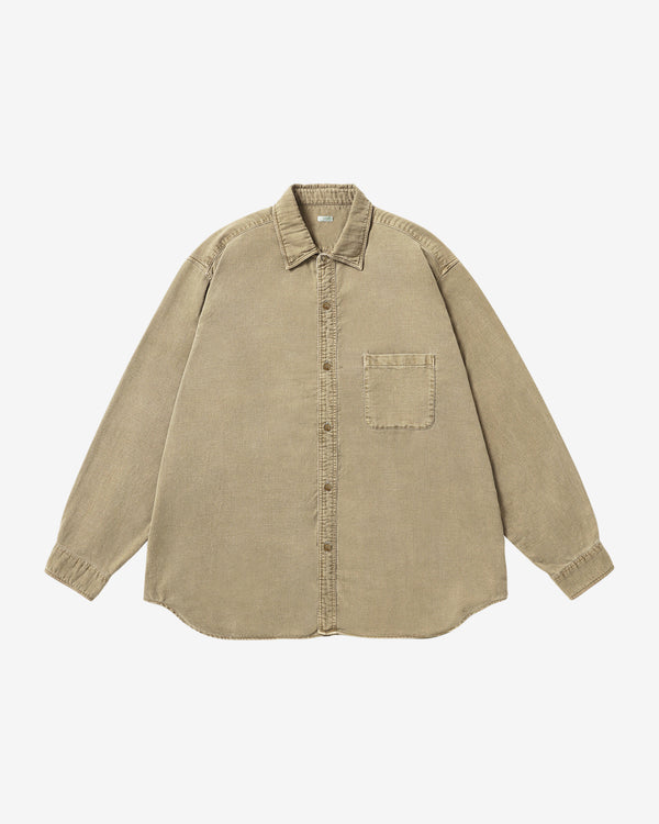 A.Presse - Men's Vintage Moleskin Shirt - (Beige)