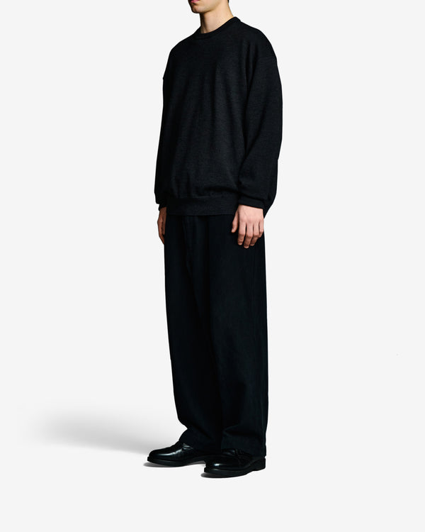 A.Presse - Men's Knit Crewneck Sweater - (Charcoal)