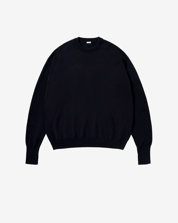 A.Presse - Men's Knit Crewneck Sweater - (Navy)