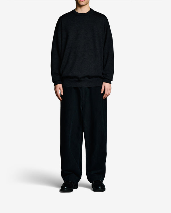 A.Presse - Men's Knit Crewneck Sweater - (Charcoal)