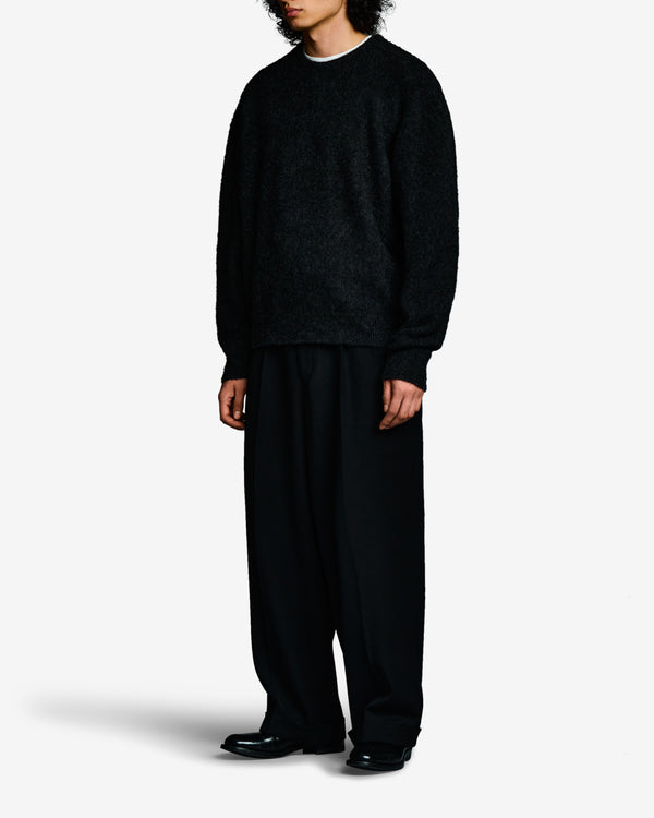 A.Presse - Men's Brushed Cashmere Middle Gauge Crewneck - (Brown)