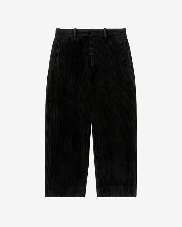 A.Presse - Men's Wool Corduroy Wide Trousers - (Black)