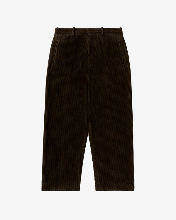 A.Presse - Men's Wool Corduroy Wide Trousers - (Brown)