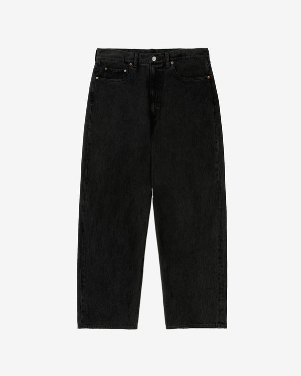 A.Presse - Men's Washed Silk Cotton Pique Pants - (Black)