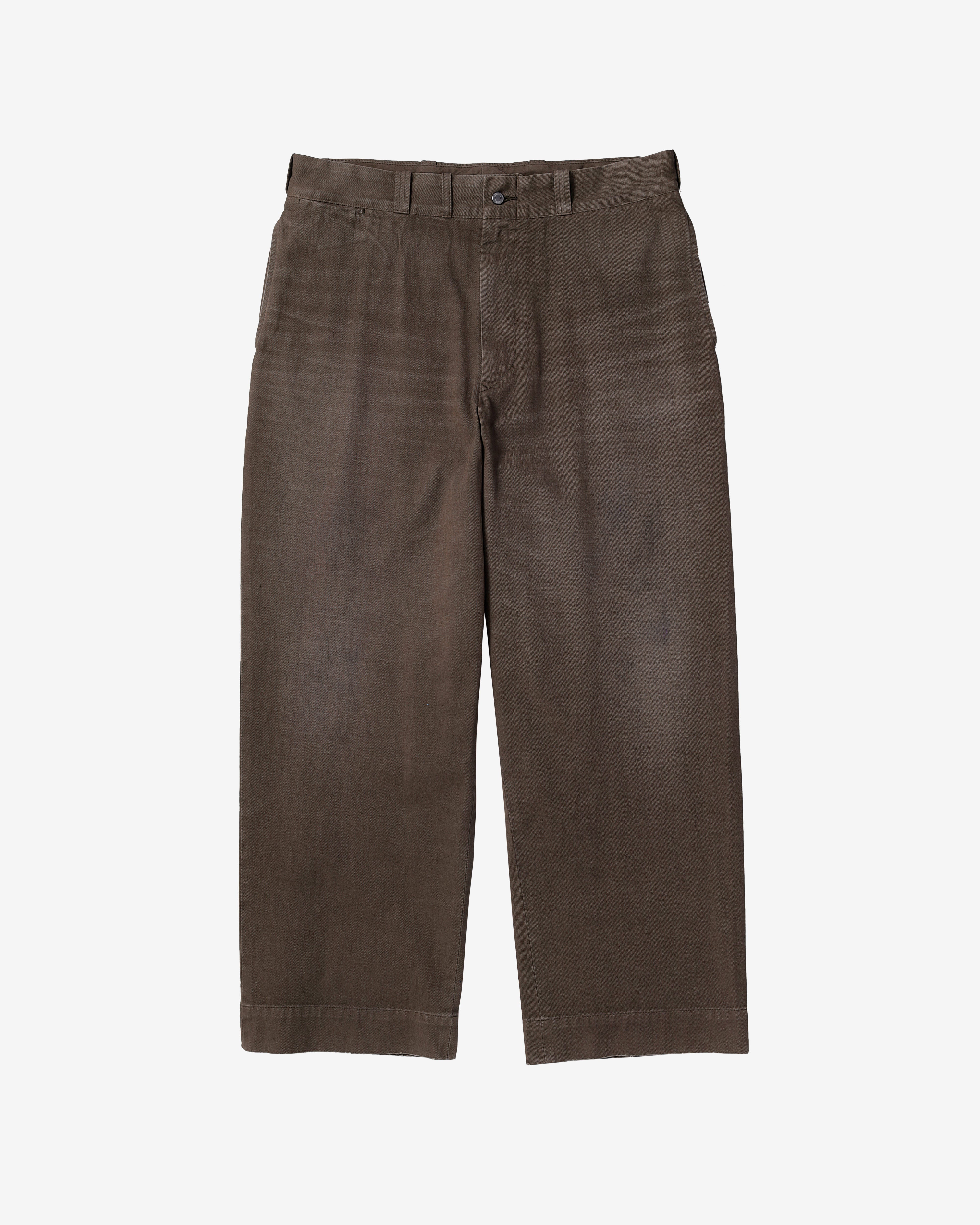 A.Presse: Men's Vintage Twill Work Pants (Brown) | DSMNY E-SHOP
