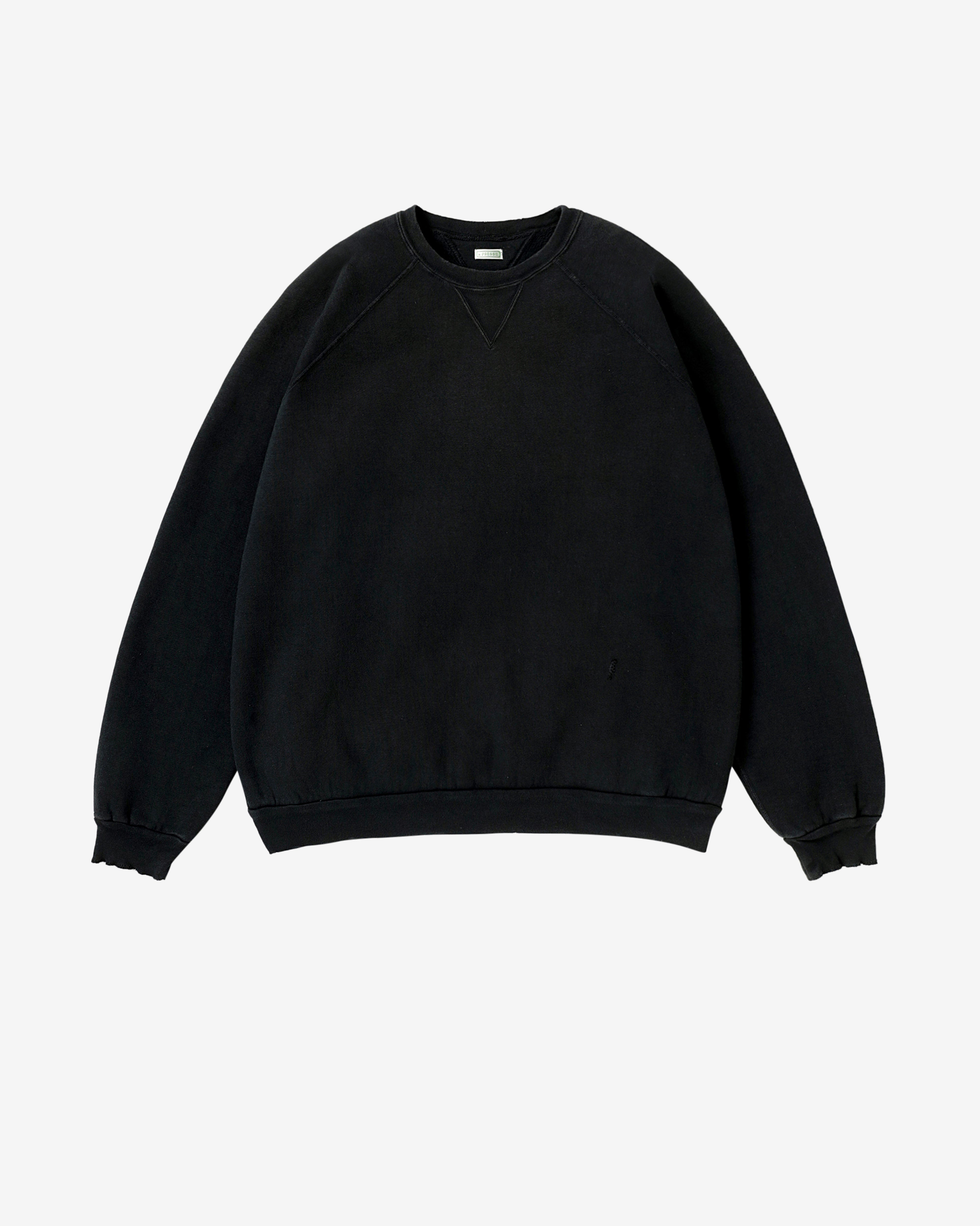 トップス A.PRESSE Vintage Double V Sweatshirt A.Presse: Men's Vintage Double V Sweatshirt (Black) | DSMNY E-SHOP