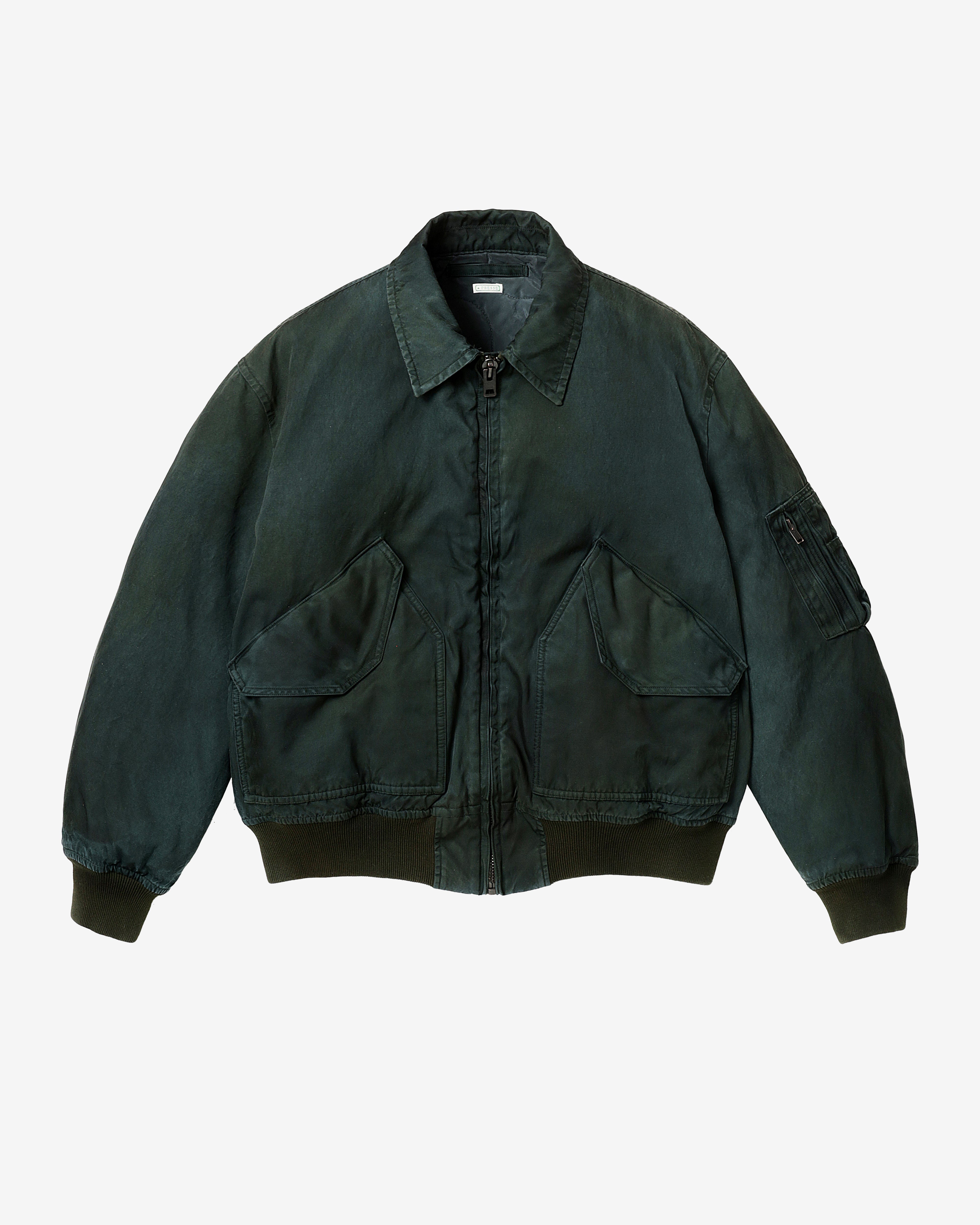 A.Presse: Men's Vintage Silk Cwu-45 Flight Jacket (Olive) | DSMNY