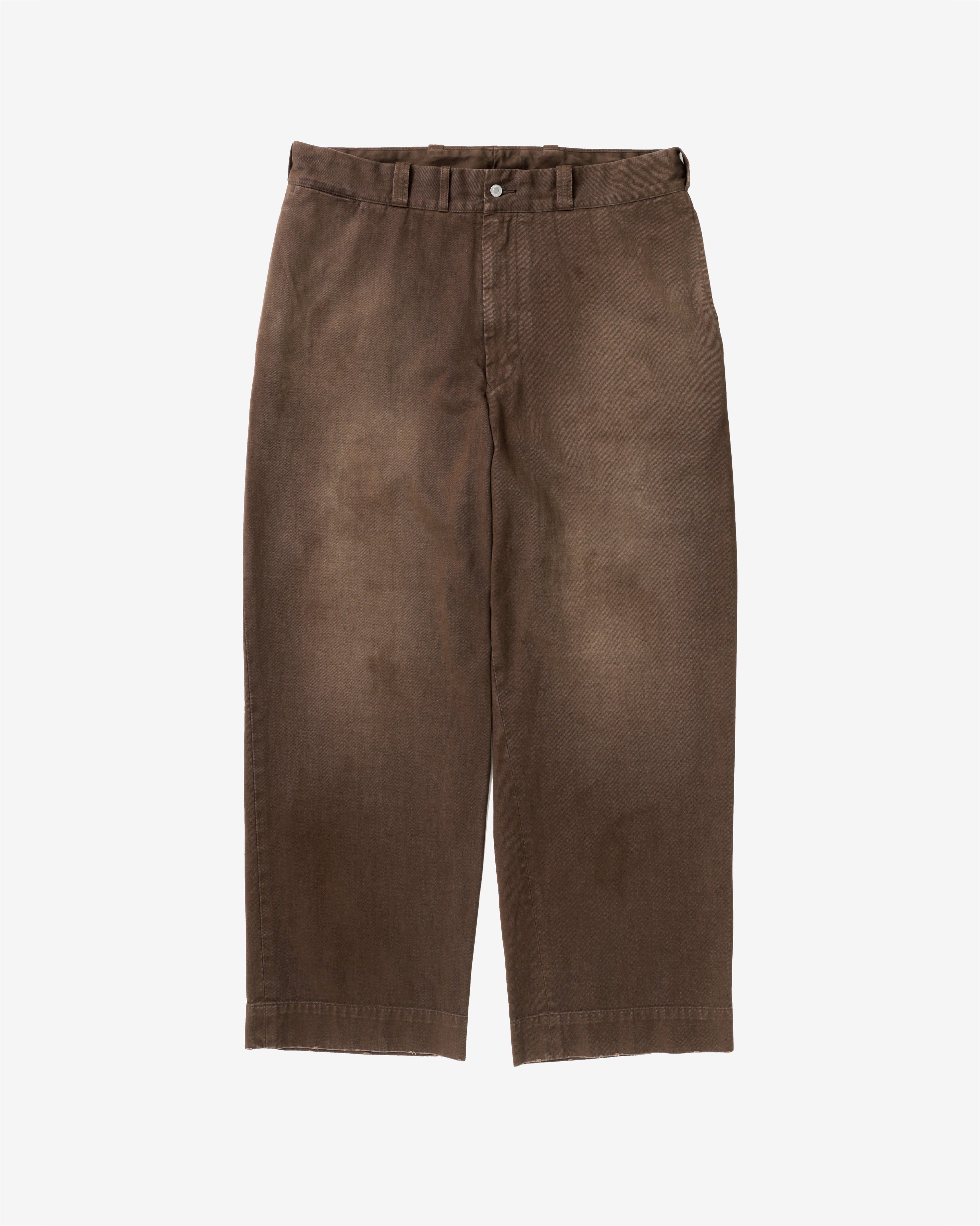 A.Presse: Men's Vintage Twill Work Pants (Brown) | DSMNY E-SHOP