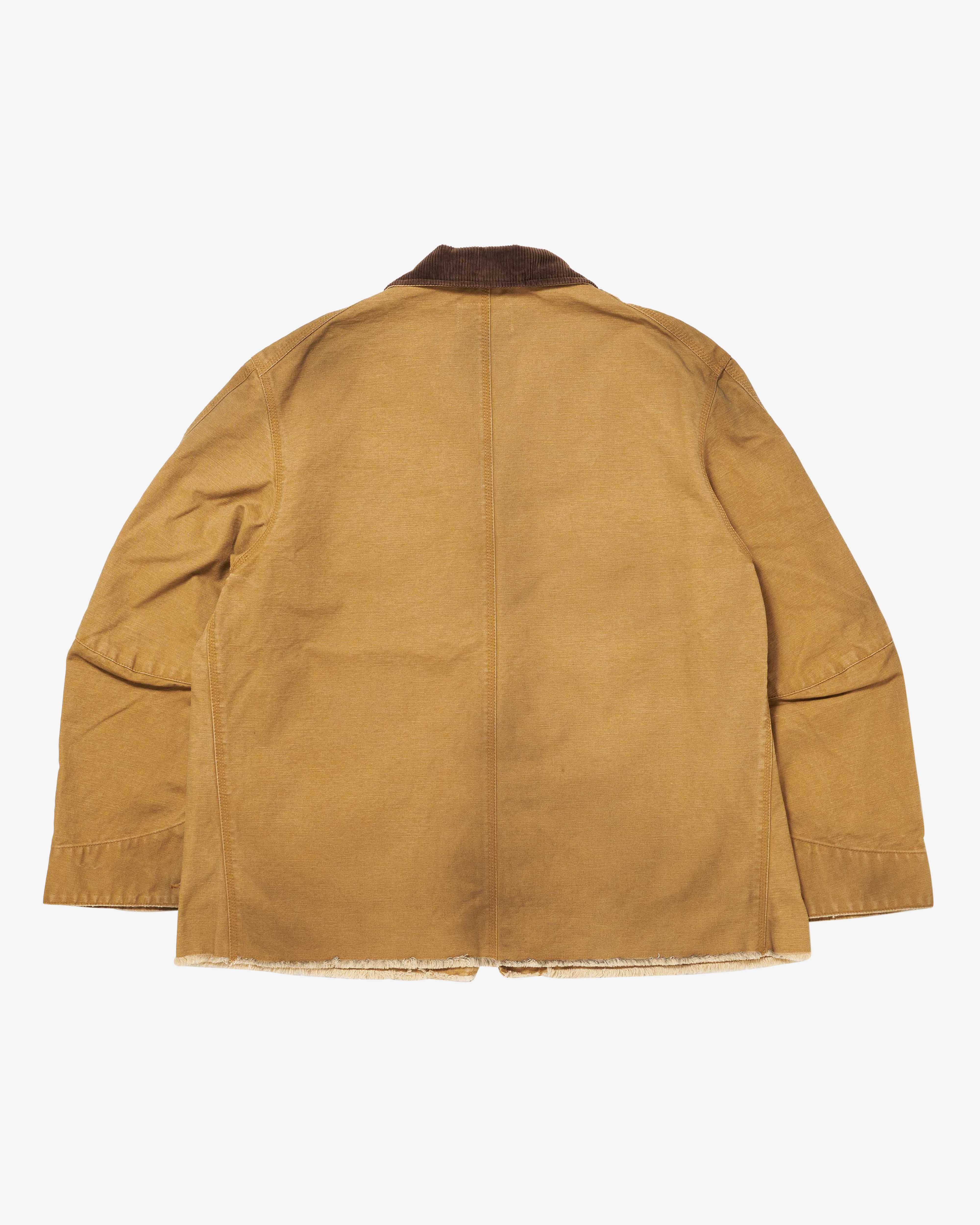 Doublet: Men's Vegetable Embroidery Work Jacket (Beige) | DSMNY E-SHOP