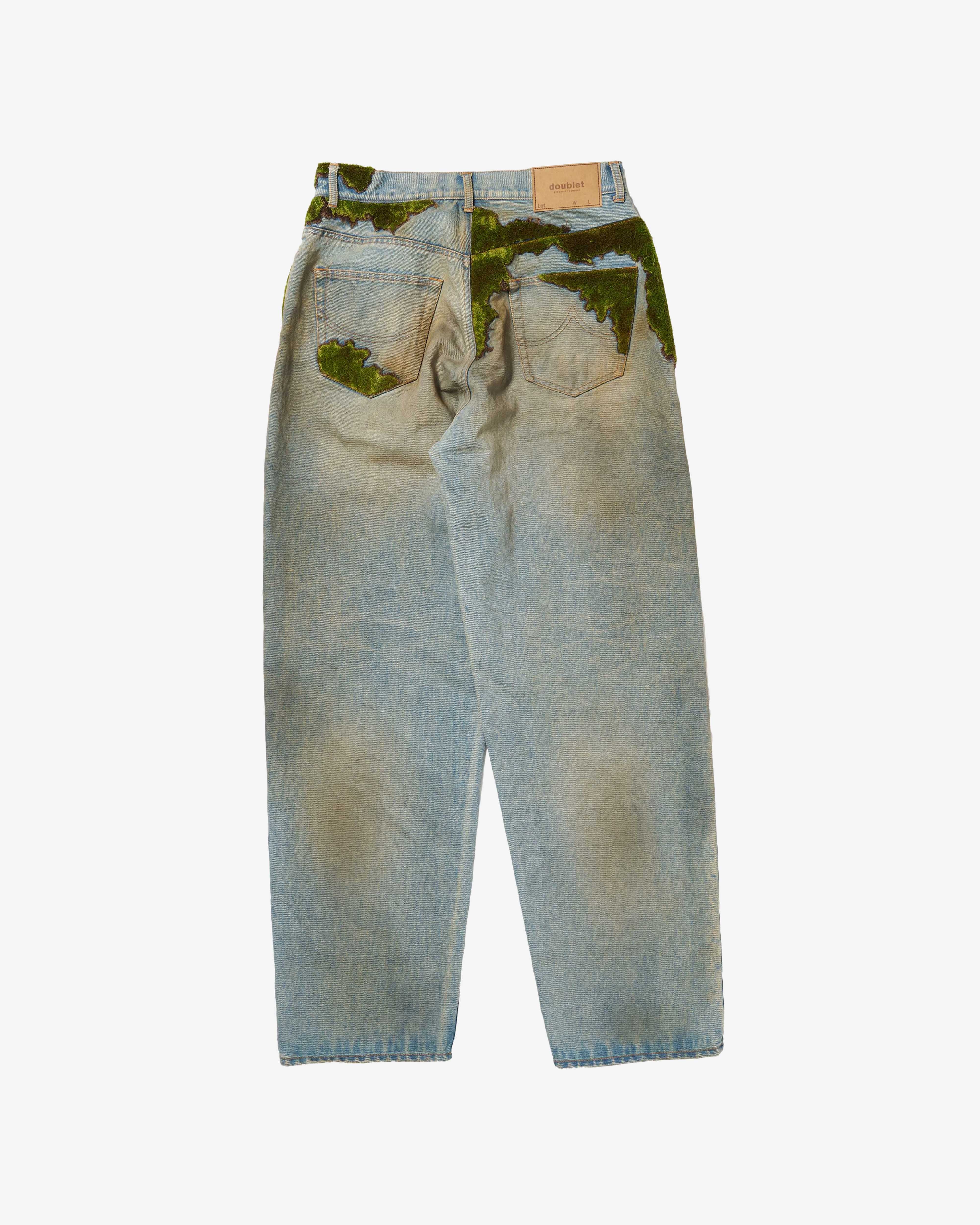 Doublet: Men's Moss-Grown Denim Pants (Indigo) | DSMNY E-SHOP