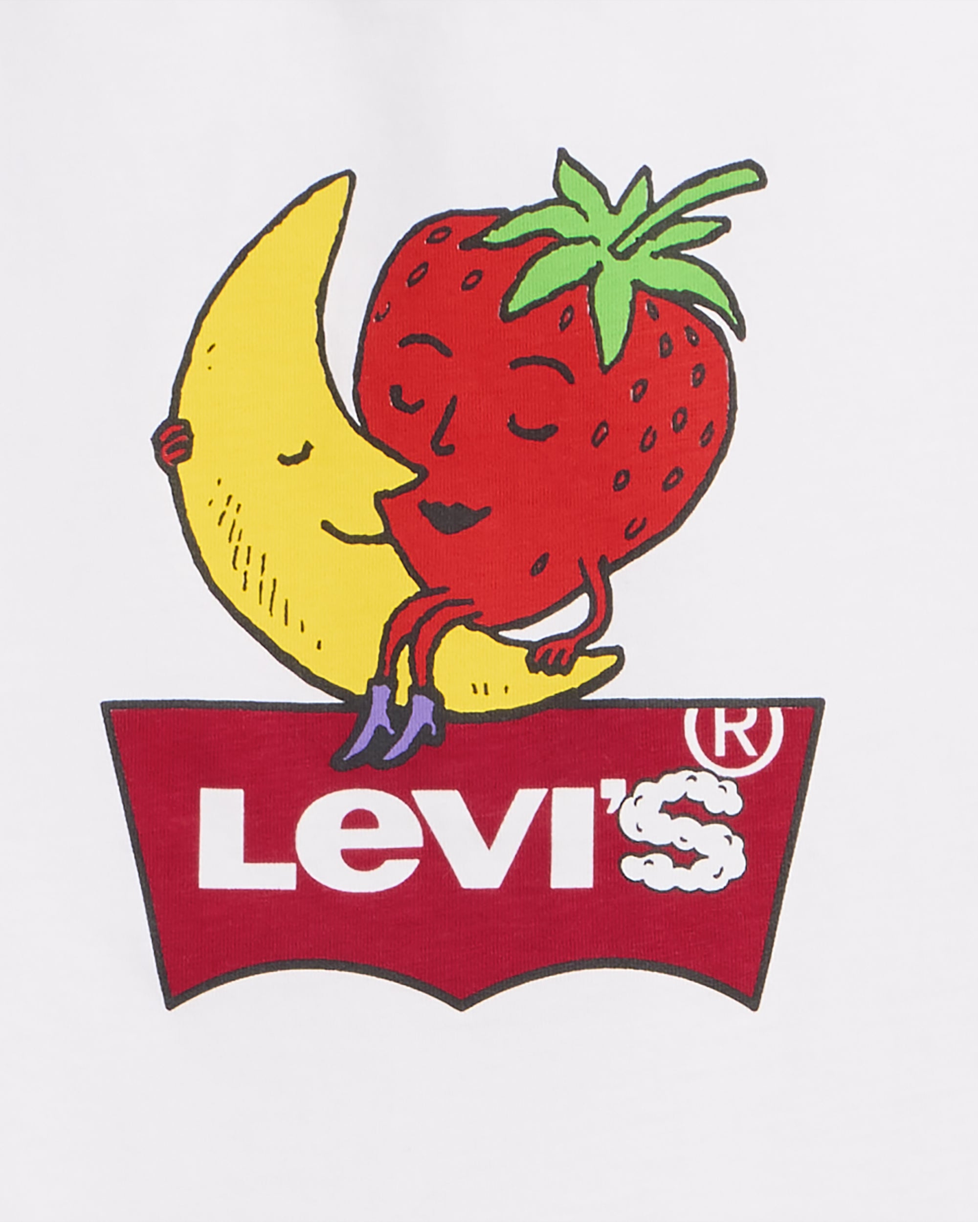 Levi's - Men's Sky High Farm Goods Baby Ringer Tee - (White) view 3, Click to Zoom in