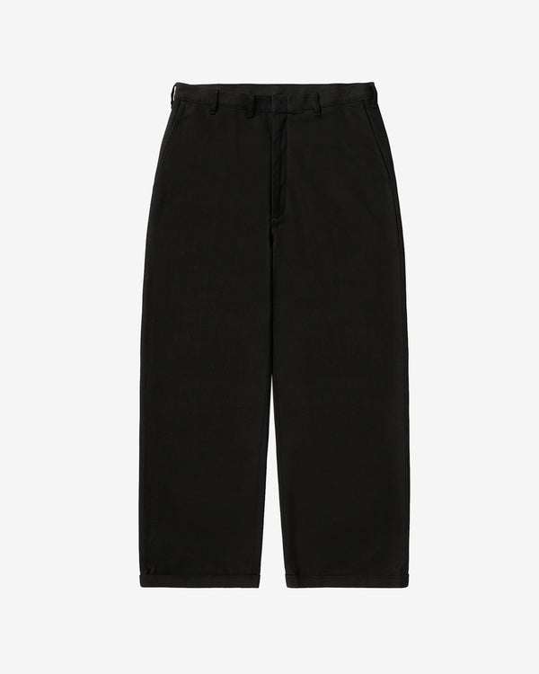 A.Presse - Men's Twisted Cotton Straight Trousers - (Black)