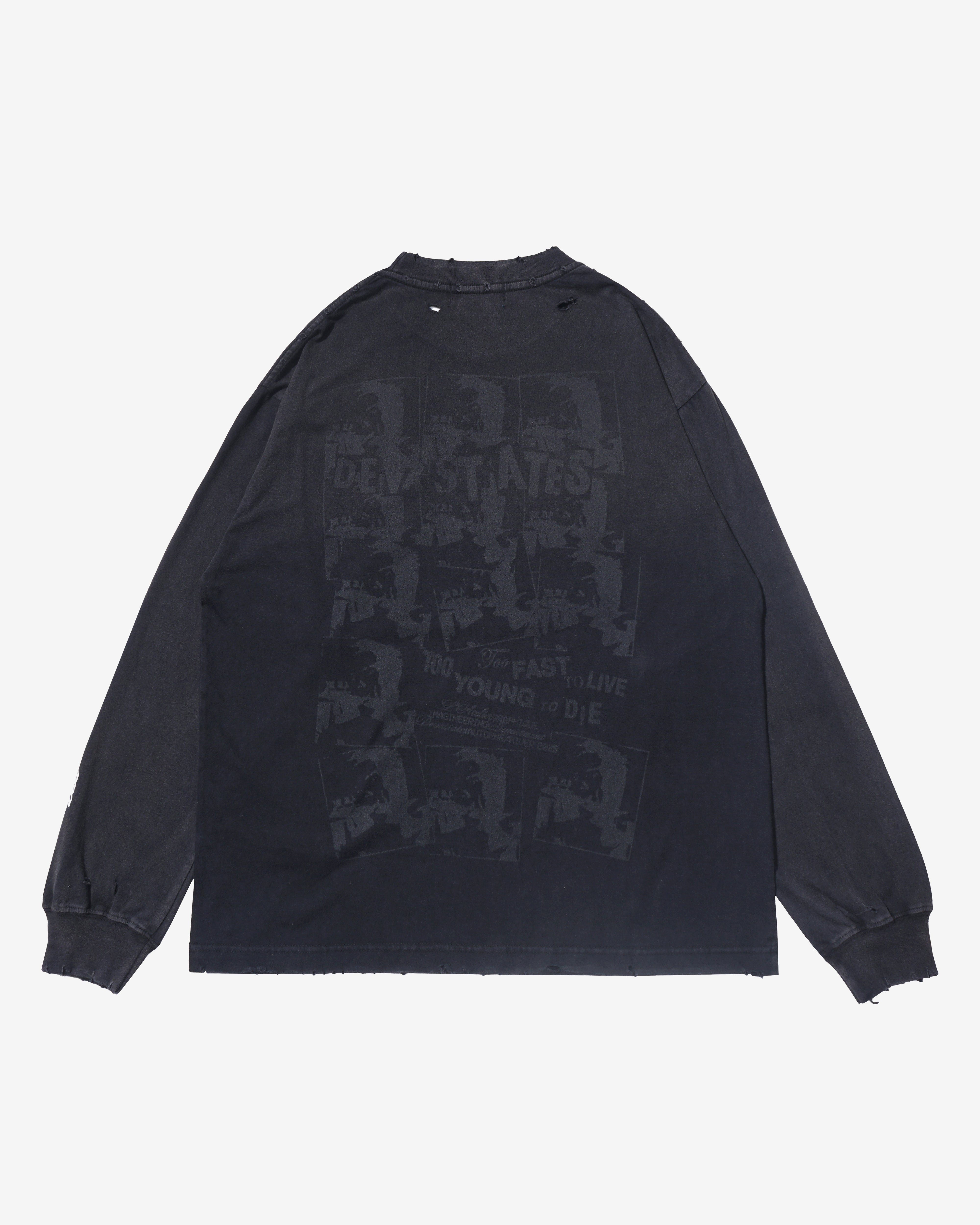Deva States: Men's Filth Long Sleeve T-Shirt (Washed/Black
