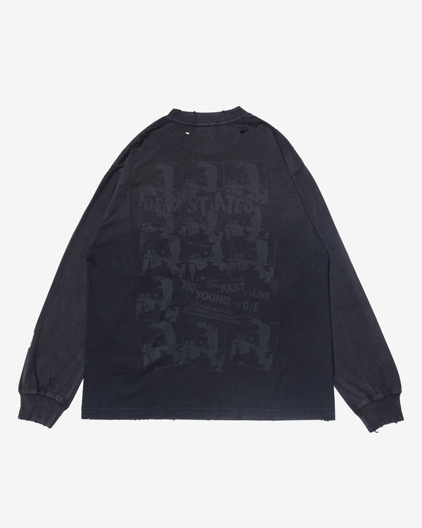 Deva States - Men's Filth Long Sleeve T-Shirt - (Washed/Black)