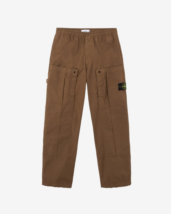 Stone Island - Men's Mercerised Organic Cotton Ripstop Trousers - (Umber)