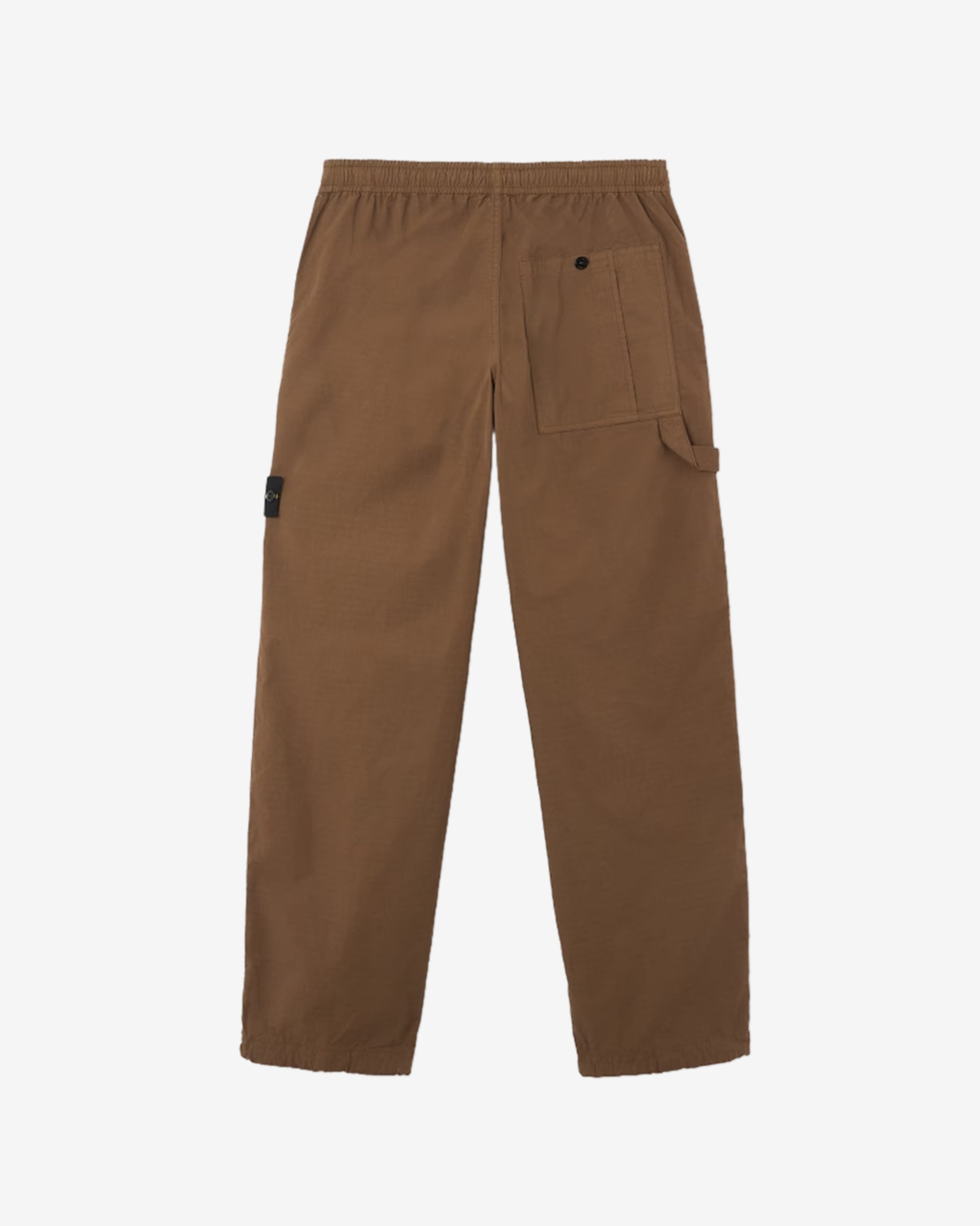 Stone Island: Men's Mercerized Organic Cotton Ripstop Trousers