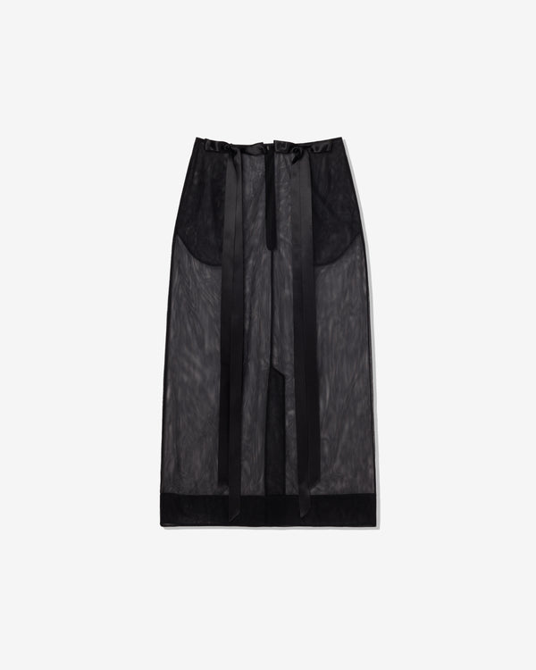 Simone Rocha - Women's Sheer Bow Ribbon Tail Skirt - (Black)