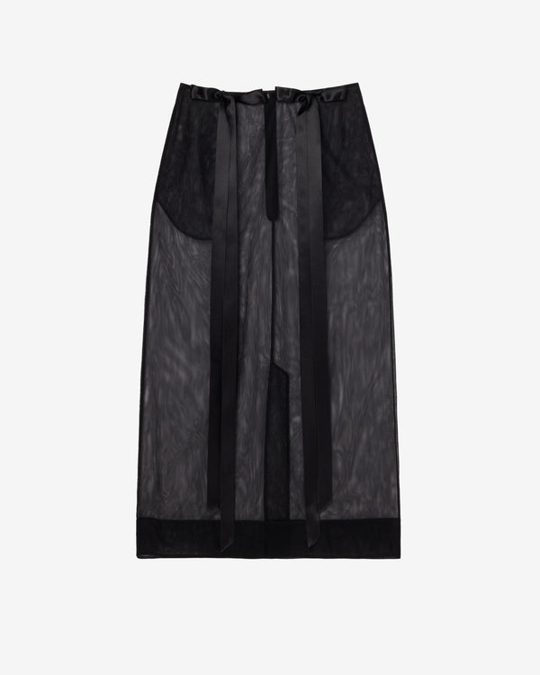 Simone Rocha - Women's Sheer Bow Ribbon Tail Skirt - (Black)